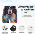 thumbnail image 5 of Lsque Mens Swim Trunks Oil Painting Sunflower Puppy Pattern - Bathing Suit Compression Liner - Beach Swim Shorts Swimwear - (S-3XL) - Stretch Quick Dry -XX-Large, 5 of 9