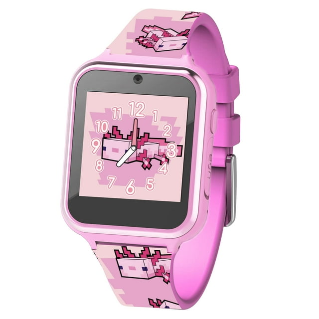 Reloj inteligente Accutime Minecraft Kids, rosa, para niñas y niños mayores de 3 años