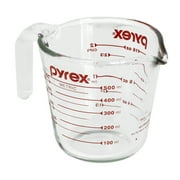 Measuring Cup, Glass, 2-Cup Measuring Cup with Red Graphics, Pyrex