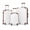White, variant on avobird 3-Piece ABS Hardshell Luggage Set – Lightweight and scratch-resistant, featuring silent 360° spinner wheels and TSA-approved locks, 20"/24"/28", Ash Grey