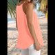 thumbnail image 4 of Camisola Plisada para Mujer, Tirantes Finos, Cuello Halter, Dobladillo Curvo, Moda 2025, Coral L, 4 of 9