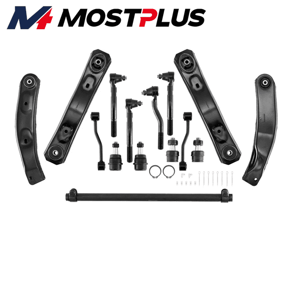 MOSTPLUS Set of Front Control Arms Ball Joint Tie Rod End for 1999-04 Jeep Grand Cherokee