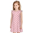 thumbnail image 1 of Balery Irregular Plaid Camisón de princesa para niñas, pijama de algodón con mangas abullonadas, suave y bonito.-XX-Large, 1 of 6