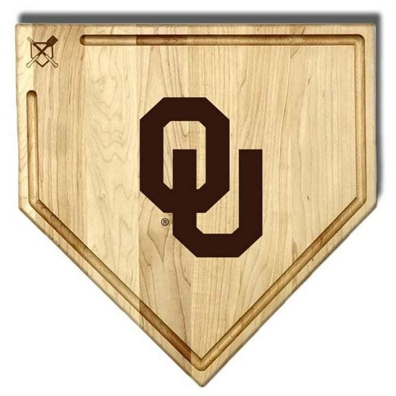 Baseball BBQ  Oklahoma Sooners 17" x 17" Home Plate Cutting Board With Trough