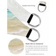 thumbnail image 5 of Abstracts Sandy Beach Sun Shade Sail 14' x 18', Turquoise Beige Gradient Ocean Wave Rectangle Outdoor Sunshade Canopy, Waterproof UV Block Patio Covers for Garden Yard Beach, 5 of 9