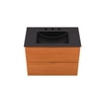 thumbnail image 4 of Wall Mount Sink Vanity Cabinet, Cherry Black, Melamine Wood , Hotel Bedroom Bathroom, Modern Contemporary HB34106, 4 of 9