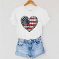 thumbnail image 7 of Busydd T Shirts for Women 4th of July USA Stars and Stripes Print Cotton T-Shirts Independence Day Patriotic Graphic Tees Summer Casual Short Sleeve Crewneck Going Out Tops L, 7 of 7