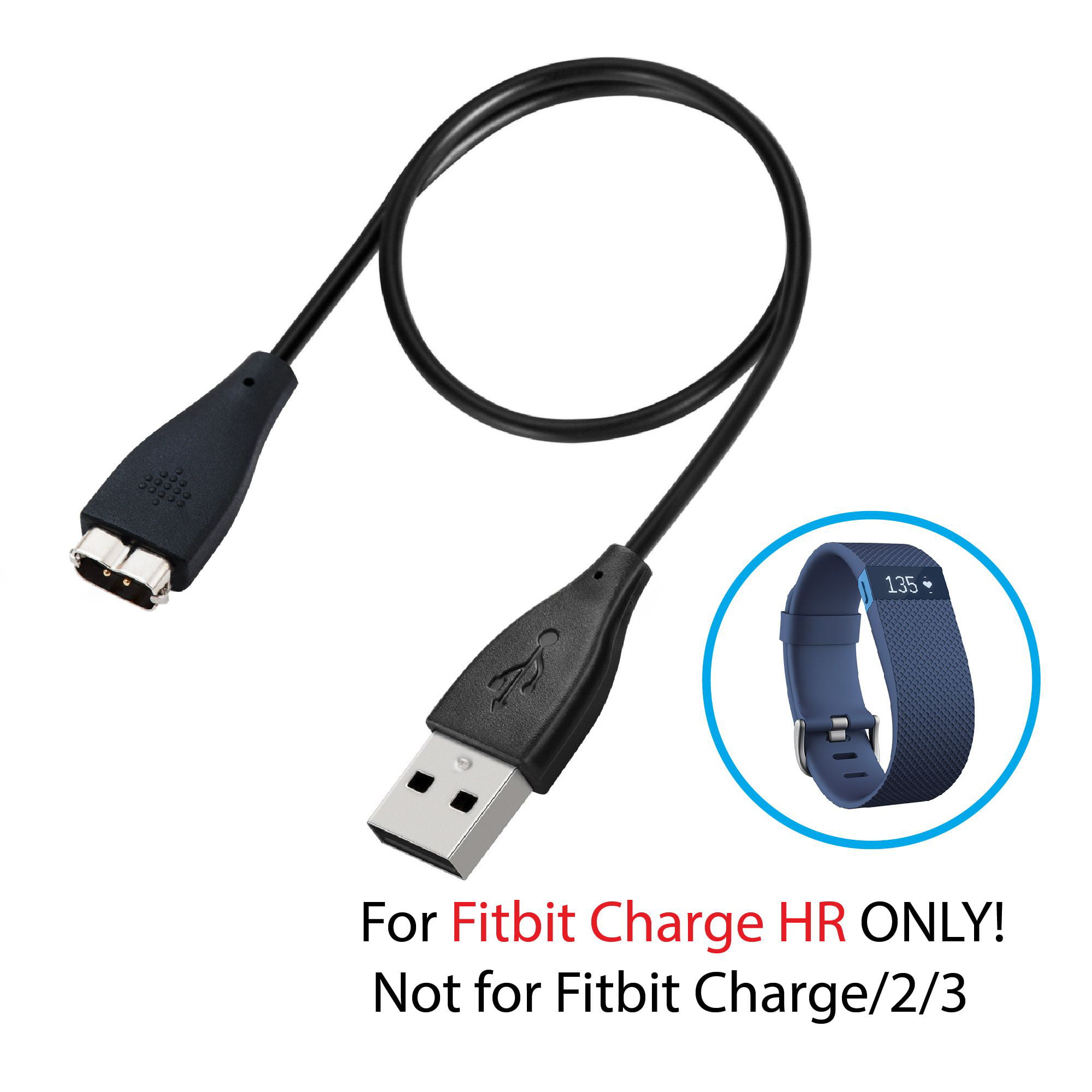 Replacement USB Charger Cable for Fitbit Charge HR Band Wireless Activity