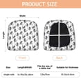 thumbnail image 3 of White Chicken Sketch Pattern Seat Covers for Dining Room Chairs Set Of 4,Stretch Printed Washable Chair Seat Cover with Elastic Ties and Button,Removable Waterproof Couch Cushion Covers, 3 of 6