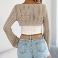 thumbnail image 5 of Women's Lightweight Knit Cardigan Long Sleeve Open Front Lace Cover Up Casual Loose Fit Boho Sweater For Everyday Wear Womens Long Duster Sweater Cardigan Cardigan for Women for Dresses Long Dress, 5 of 7