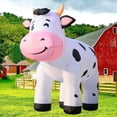 thumbnail image 1 of DomKom Inflable Navideño de Vaca Grande de 2m con Luz LED, 1 of 6