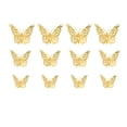 thumbnail image 2 of MORESEC under $5 3Pcs Metal Hollow Butterfly Wall Sticker,3D Simulation Butterfly Decoration for Home and Party, Metal Texture Wall Sticker for Wedding and Mall Decor, 2 of 9