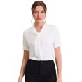 thumbnail image 1 of Blusas de gasa con cuello en V casual de manga corta para mujer con corbata blanco XL, 1 of 5