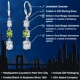 thumbnail image 2 of Gem Stone King 925 Sterling Silver White Topaz 3 Stone Dangle Earrings for Women (6.00 Cttw, Gemstone November Birthstone, Oval 8X6MM, 7X5MM and 6X4MM), 2 of 6