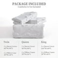 thumbnail image 7 of Twin Duvet Cover Set, 2 Pieces Branches Pattern Embroidery Shabby Chic Tufted Duvet Cover Set for All Seasons, White, Twin, 90 x 90 Inch, 7 of 7
