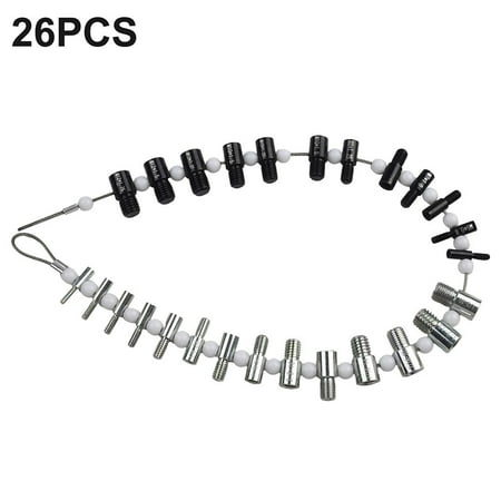 

26pcs Inch & Metric Set Nut&Bolt Thread Detection Nut Bolt Thread Detection Tool