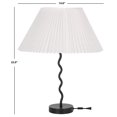 thumbnail image 3 of SAFAVIEH Tali 22" Modern Black Metal Table Lamp with White Shade, 3 of 7