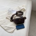 thumbnail image 4 of Bolsa De Pecho Para Mujer Bolso Riñonera de cuero retro para mujer bandolera de viaje con cinturón ancho (café), 4 of 8