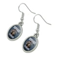 thumbnail image 2 of Complaint Department Closed Bear Novelty Dangling Drop Oval Charm Earrings, 2 of 4