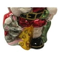 thumbnail image 3 of Cat Dressed as Santa with Mouse and Cheese Polish Glass Christmas Tree Ornament, 3 of 5