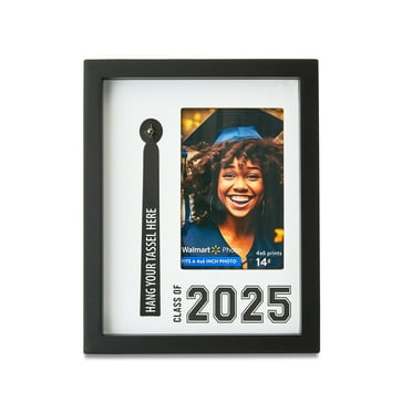 Graduation Class of 2025 4" x 6" Black Tabletop Picture Frame with Tassel Holder, by Way To Celebrate
