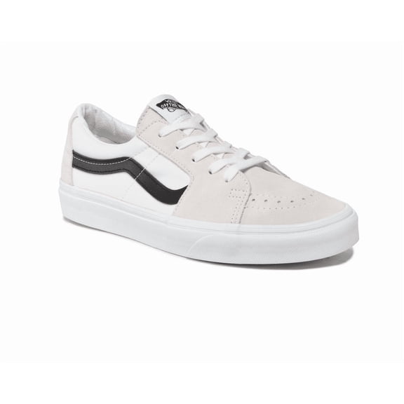 VANS UA SK8-LOW CONTRAST UNISEX SNEAKERS - White/Black / Men 5 / Women 6.5