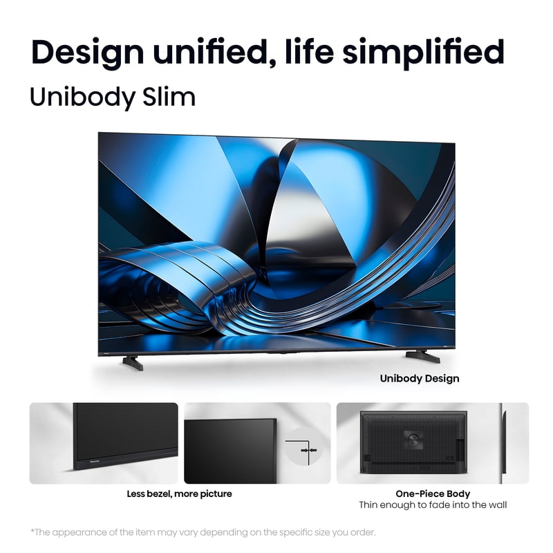 Hisense 65" U6 Pro Series Mini-LED 4K UHD Vidaa Smart TV (65U6SV Pro, 2026 Model) - Hi - QLED MiniLED, Native 144Hz, HDR10+, Dolby Vision IQ, Dolby Atmos, Built-in Subwoofer gallery view