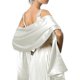 thumbnail image 1 of Bufanda de seda satinada suave adecuada para vestidos, accesorios de mujer, color blanco, 1 of 5