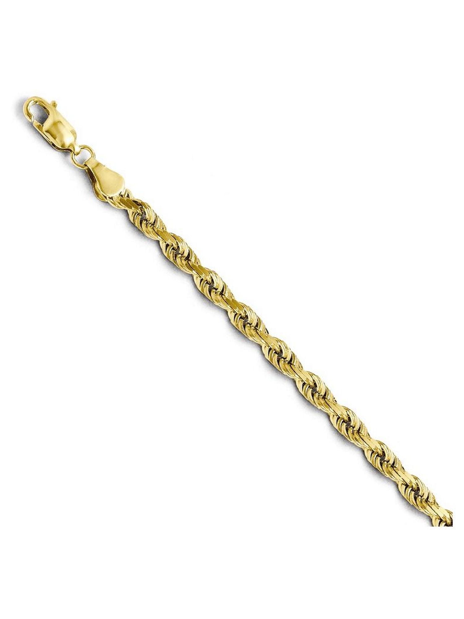 Brilliant Bijou 14k Yellow Gold 6.6mm Semi-Solid Figaro Chain Necklace 7 inches