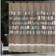 thumbnail image 4 of Ambesonne Library Shower Curtain, Interior Bookshelves Wall, 69"Wx84"L, Multicolor, 4 of 5