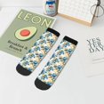 thumbnail image 7 of Naloa Vintage Blue Flowers Ankle Socks for Women Non Slip Socks No Show Socks Classic Low Cut Casual Socks Casual Socks, 7 of 7