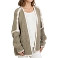 thumbnail image 2 of Women'S Oversized Cardigan Sweaters Fall Long Lantern Sleeve Knit Open Front Green L, 2 of 9