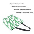 thumbnail image 3 of FORMRS Womens Canvas Tote Bag with Zipper Inner Pocket Shoulder Handbag, Cactus Pattern, 3 of 7