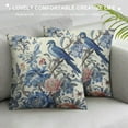 thumbnail image 3 of Nawypu Chinoiserie Pillow Covers Set of  Blue and White Outdoor Pillows Bule Birds Flowers Throw 18x18 Inch Square Cushion Cover Decor for Bedroom Couch Bed Living Room Sofa Chair, 3 of 5