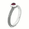 thumbnail image 3 of Sterling Silver Stackable Expressions Polished Cr.R Heart Ring Size 6, 3 of 3