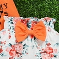 thumbnail image 6 of eczipvz Newborn Clothes Infant Girl Clothes Romper Shorts Set Floral Summer Outfits Cute Baby Clothes Girl(Orange,3-6 Months), 6 of 8