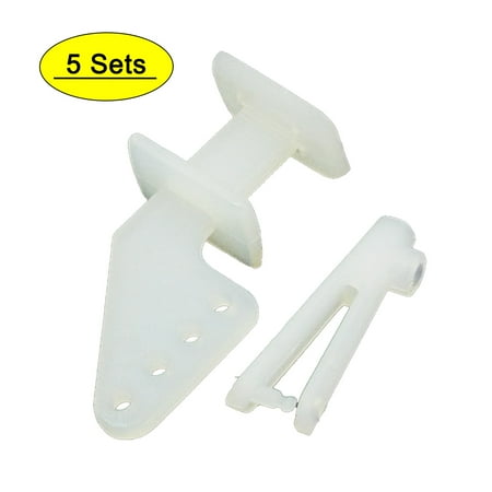

Unique Bargains 5PCS RC Plane Servo Rod Parts 1mm Colleter Screw w Rudder Angle