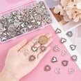 thumbnail image 3 of 150Pcs 3 Style Tibetan Style Heart Alloy Pendants Silver Filigree Love Heart Charms with Angel Cross Heart Charm for Jewelry Making Antique Silver Length 19.5-21.5mm, 3 of 6