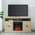 thumbnail image 5 of Modern Metal Accent 2-Door Highboy Fireplace TV Stand for TVs up to 65" in Birch, 5 of 7