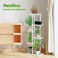 thumbnail image 6 of BueDeHai White Plant Stand Indoor Outdoor with Gardening Tools and Gloves, 6 Tier 7 Potted   Metal Tall Flower Pot Holder Display for Patio, Balcony, Living Room, 6 of 14