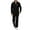 Black, variant on MoFiz US Men's Long Sleeve Full Zip Athletic Tracksuits Set with Zip Pocket 2 Piece