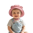 thumbnail image 4 of Mgmyaa Baby Bear Ears Bucket Hat Summer Outdoor Sun UV Protection Fisherman Cap for Infant Newborn 0-3 Years Breathable Soft Headwear, 4 of 8