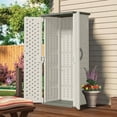 thumbnail image 2 of Outdoor Heavy Duty 22 Cubic Ft Vertical Garden Storage Shed in Taupe Grey, 2 of 3