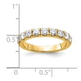 thumbnail image 2 of FJC Finejewelers 14 kt Yellow Gold 1/2 ct 9 Stone G H I True Light Moissanite Band 2 mm, 2 of 8