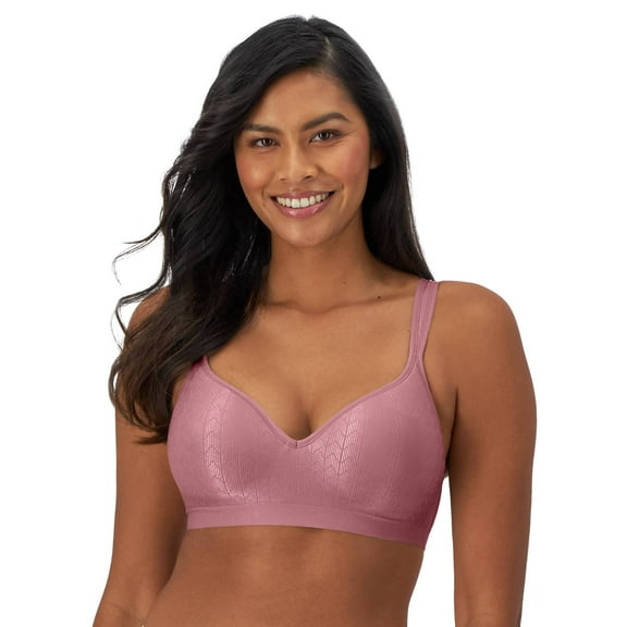 Bali® Comfort Revolution® Wireless Bra 3463 Color: Rustic Berry Red Zag Size: 36 B