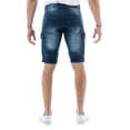 thumbnail image 2 of X RAY Men's Cargo Biker Denim Shorts Slim Fit Casual Moto Stretch Knee Length Jean Shorts for Men, Indigo, 2 of 5