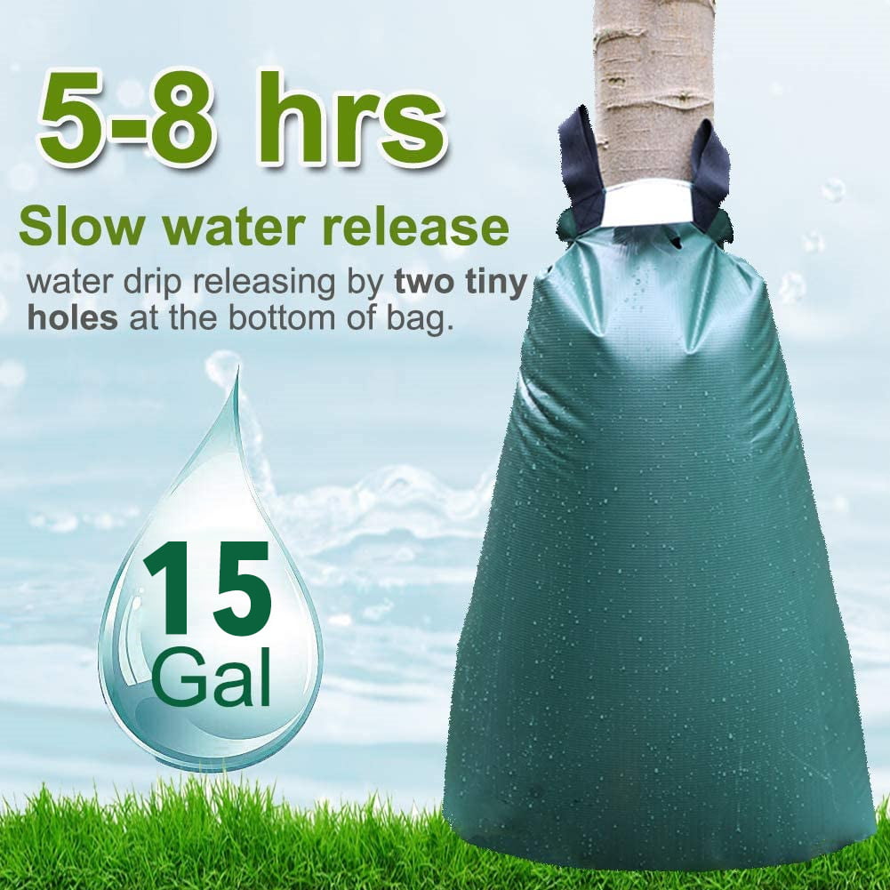 Heavy Duty Drip Irrigation Water Pouch 4 Pack of Tree Watering Bag Drought Proof Slow Release Watering Bag for Trees and Landscaping