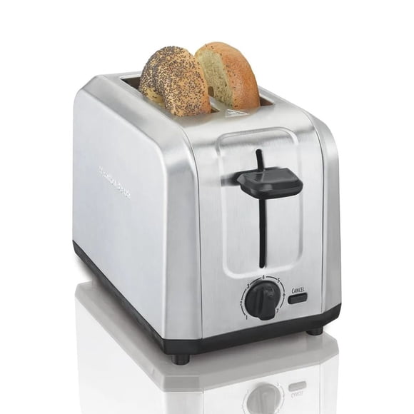 Tostador de Pan Hamilton Beach 2 Rebanadas Ranuras Extra Anchas y Apagado Automático Acero Inoxidable Reacondicionado
