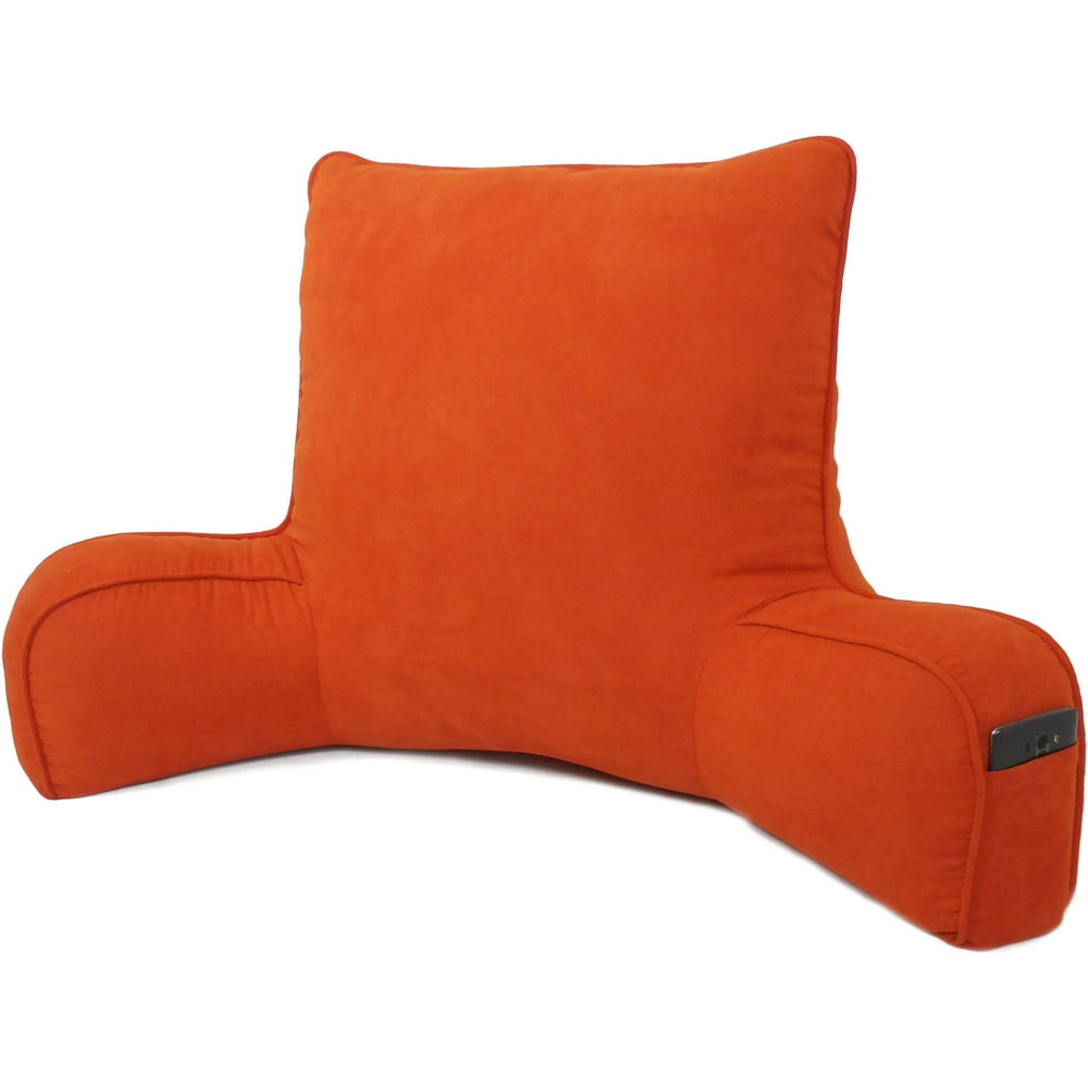 Oversized Bed Rest Lounger Pillow Faux Suede Fabric with Polyester