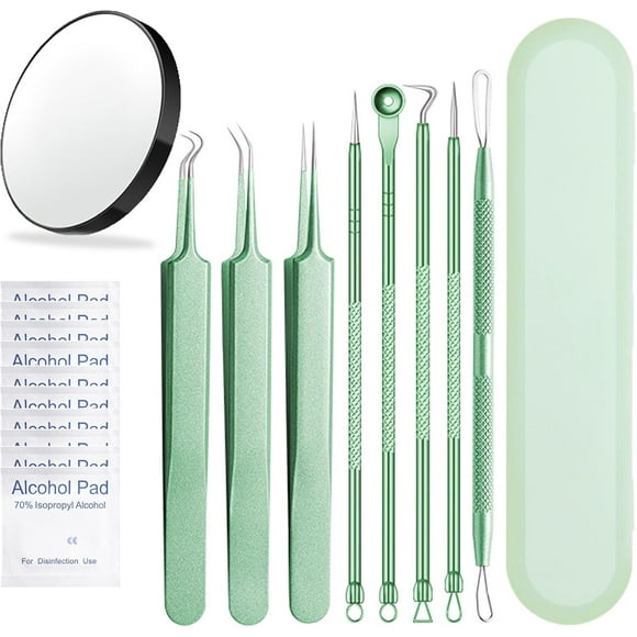 Professional Pimple Popper Tool Kit - 8 Pcs Blackhead Remover Comedone Extractor Kit with Box for Quick and Easy Removal of Pimples, Blackheads, Zit Removing, Forehead, Facial and Nose